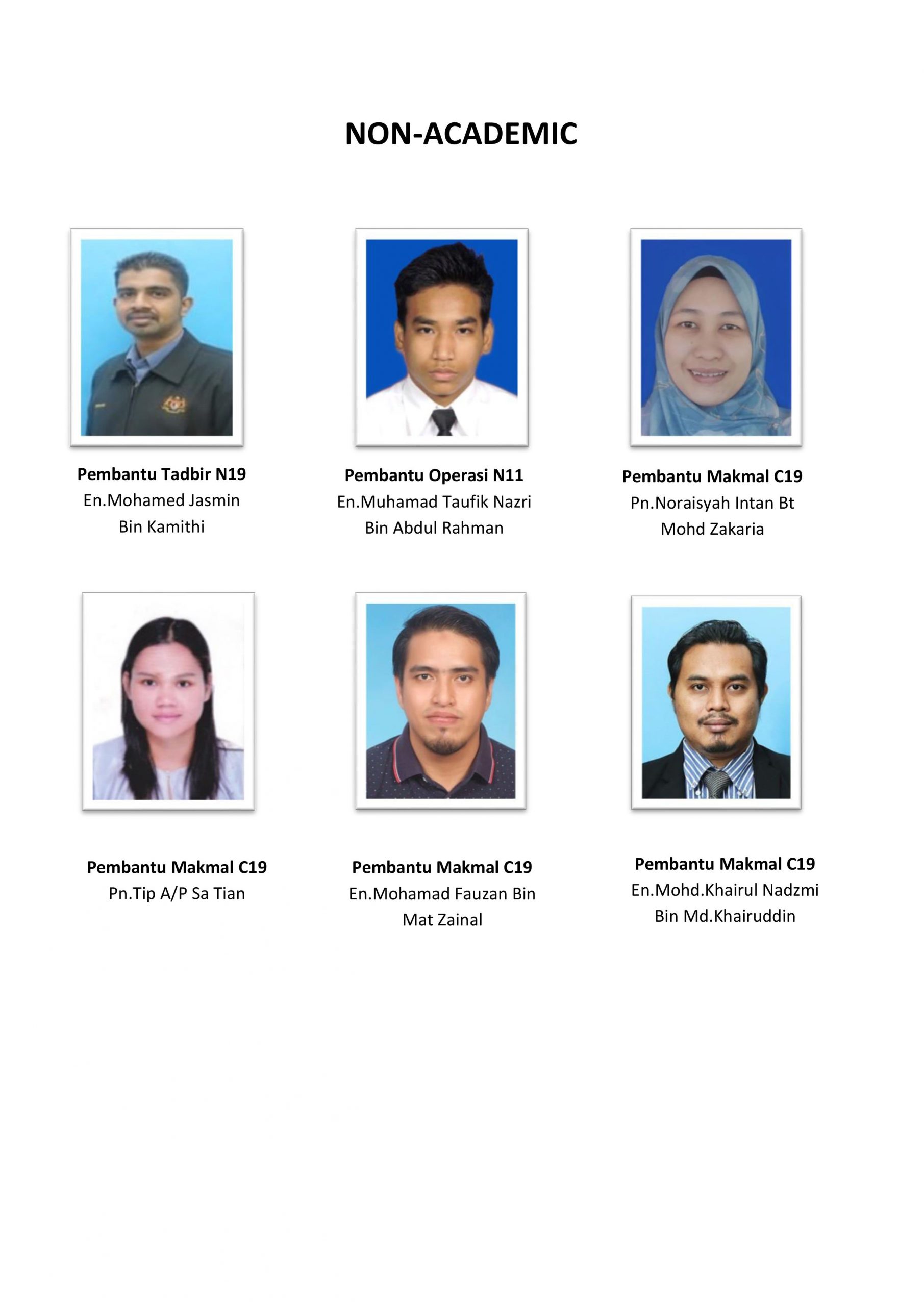 Non Academic Staff MGS Penang